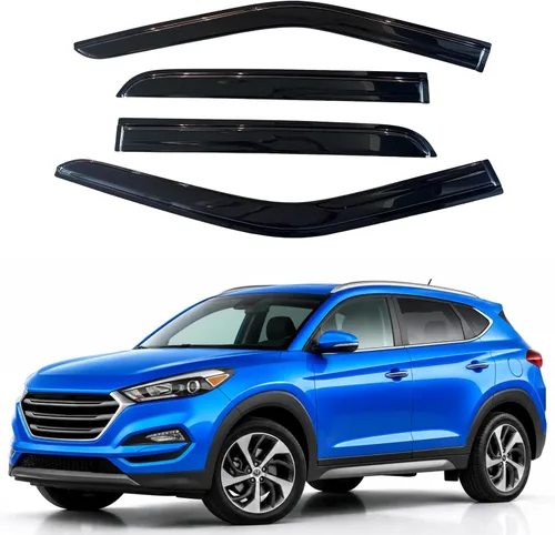 Vista 48 de Visera de ventana IG para Ford Focus Sedán y Hatchback 2012-2018, Protector de ventana lateral para lluvia y viento estilo Mugen, extra duradero