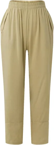 Vista 4 de Fashion Women Solid Colour Loose Cotton and Linen Casual Pants Home Harem Pants