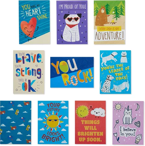 Vista 6 de American Greetings Mini tarjetas de notas para niños, esparce sonrisas (40 unidades)