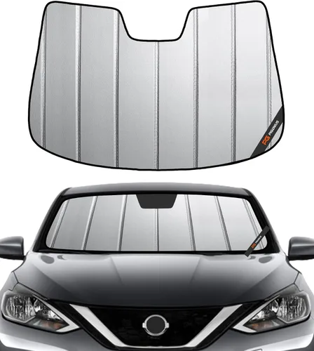 Vista 12 de Parasol para parabrisas para Nissan Sentra 2020-2025 - Parasol para ventana delantera, protección Gris