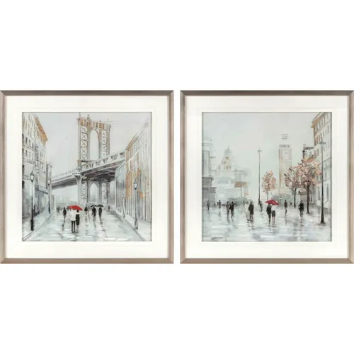 Vista 2 de Lienzo DKD Home Decor Poliestireno Lienzo 60 x 3 x 60 cm 63 x 3 x 63 cm