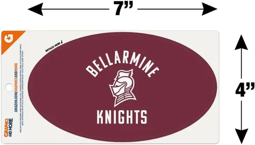 Vista 4 de GRAPHICS & MORE Bellarmine University Knights Logo Automotive Car Refrigerador Locker Vinilo Euro Oval Imán