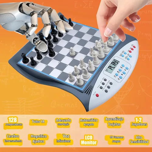 Vista 7 de Talking Chess Master - Juego de ajedrez electrónico con clasificación ELO de 2000, ideal para entrenamiento de estrategia cerebral, juego