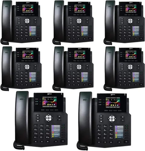 Vista 8 de XBLUE Cloud Phone System Bundle with (3) IP Phones & (6) Months of XBLUE Cloud VoIP Telephone Service w/Auto Attendant, Voicemail to Email, Cell