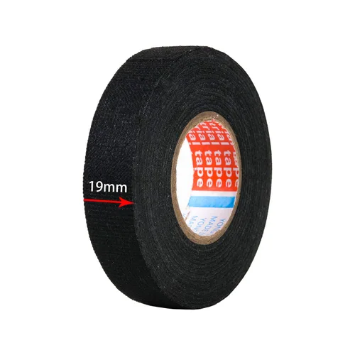 Vista 2 de HSTECH Cinta de tela para arnés de cables, 3/4 pulgadas por 50 pies (4 rollos), cinta de tela para arnés de cableado de altavoz, cinta adhesiva