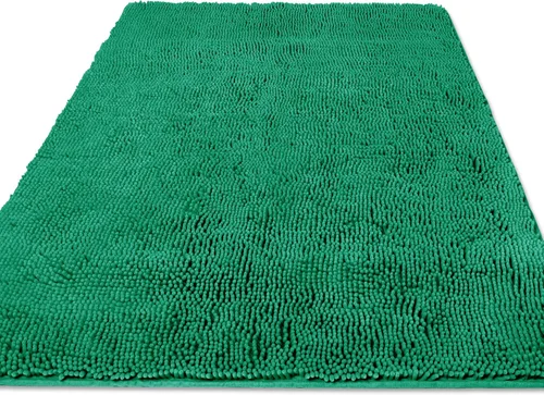 Vista 72 de Yeaban Alfombra de pasillo de baño de 24 x 72 pulgadas, antideslizante, alfombra de baño larga de felpilla gruesa, absorbente y lavable, alfombra