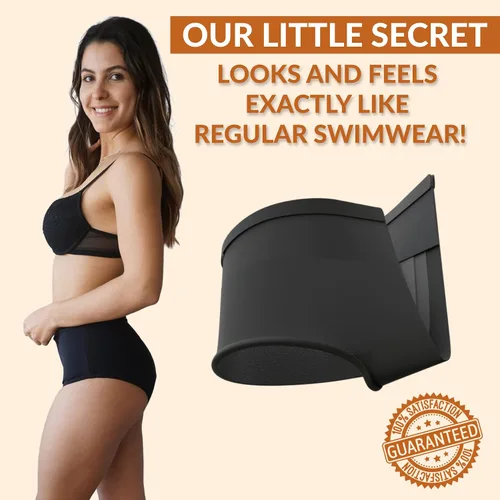 Vista 5 de Ovariit Traje de baño de época para adolescentes, mujeres, pantalones cortos de natación para niños, pantalones cortos de natación negros para mujer