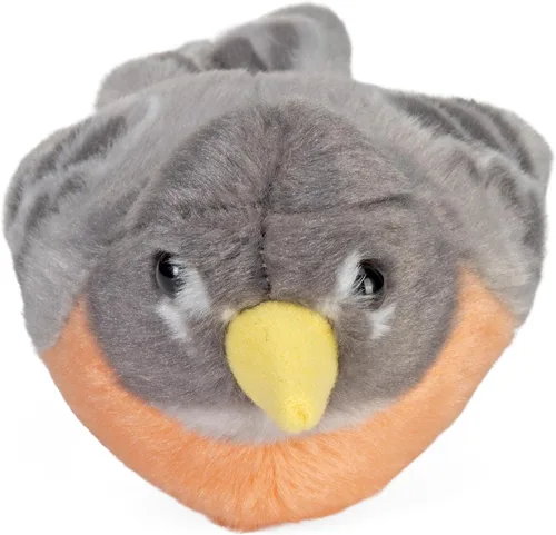 Vista 2 de Wild Republic Audubon, Peluche de petirrojo americano con sonido auténtico, animal de peluche, juguetes de pájaros para niños, petirrojo americano