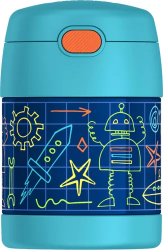 Vista 8 de THERMOS FUNTAINER - Tarro de comida para niños con cuchara, 10 onzas, Baby Shark