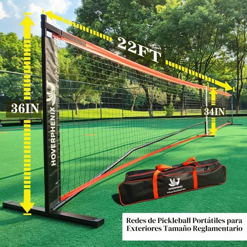 Vista 6 de Portable Pickleball Net Set, 22FT Pickle Ball Net with Paddle Set of 4