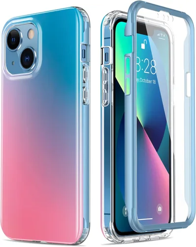 Vista 8 de Esdot Funda protectora para iPhone 13 Mini con protector de pantalla integrado, protección de grado militar con diseños de moda para mujeres
