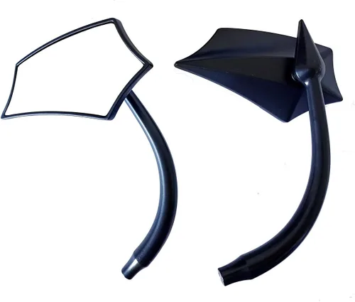 Vista 3 de 1 par negro CNC cinco 5 arco motocicleta espejos compatibles para 2014 Yamaha V Star 250