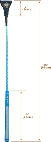 Vista 9 de T TEKE 26" TWINKLE Ecuestre Whips, Cultivo de equitación con mango de golf, eje reflejo y slapper de cuero genuino de cola de pez