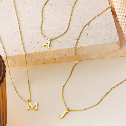 Vista 8 de Foxgirl Gold Initial Necklaces for Women Girls, Dainty Gold Letter Necklace Tiny A-Z Pendant Choker Necklace Trendy Cute Personalized Monogram Name