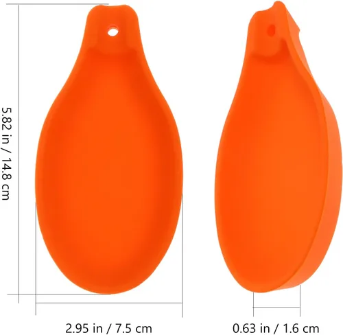 Vista 2 de Cabilock 2 soportes de silicona para cucharas y almohadillas de almacenamiento de utensilios de cocina para estufa, sin diseño, ideal para cuchara