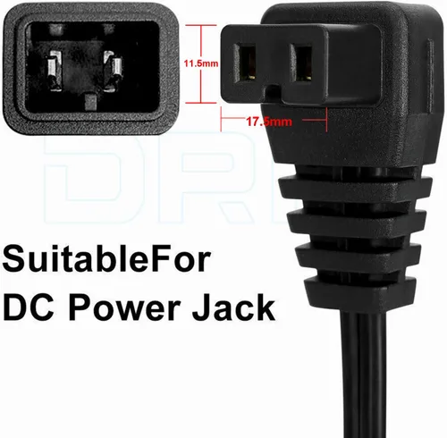 Vista 4 de Compresor portátil de ángulo recto de 12 V CC, mini refrigeradores de automóvil, cable de alimentación termoeléctrico universal para automóvil