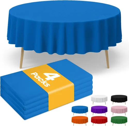 Vista 31 de Mantel de bandera estadounidense, paquete de 4 manteles patrióticos desechables de 54 x 108 pulgadas para mesas de 6 pies, decoraciones del 4