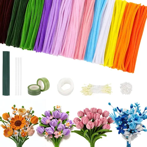 Vista 11 de DesignSter Juego de manualidades florales de 800 piezas, juego de agujas de 800 piezas Macaron