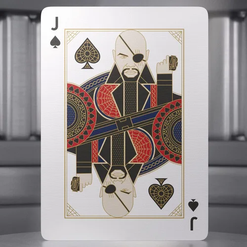 Vista 8 de theory11 Spiderman - Baraja de póquer de traje azul rojo dorado con obras de arte de películas personalizadas, magia, cardena, regalo de noche