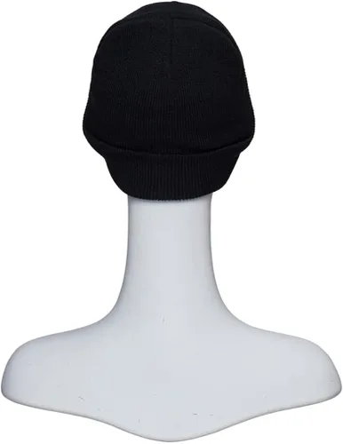 Vista 4 de Fortunehouse Gorro de punto de trébol negro para hombre elástico suave cálido con puños para invierno gorro