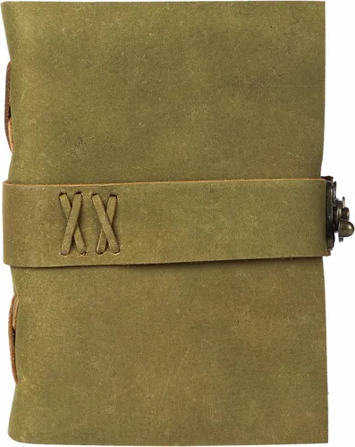 Vista 18 de Diario de cuero vintage hecho a mano de búfalo no rellenable con papel de borde irregular – Diario encuadernado en cuero para mujeres, hombres