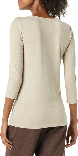 Vista 3 de Tienda Essentials Camiseta de manga 34 con cuello en V para mujer (disponible en tallas grandes), varios paquetes