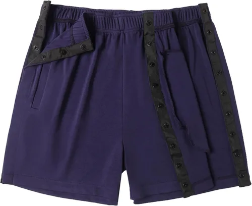 Vista 6 de Deyeek Pantalones cortos deportivos para hombre con cierre a presión, adaptativo, posteriores a la cadera, recuperación de rodilla con bolsillos