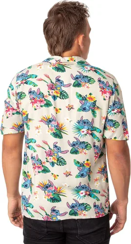 Vista 3 de Disney Lilo And Stitch - Camisa hawaiana con botones para hombre