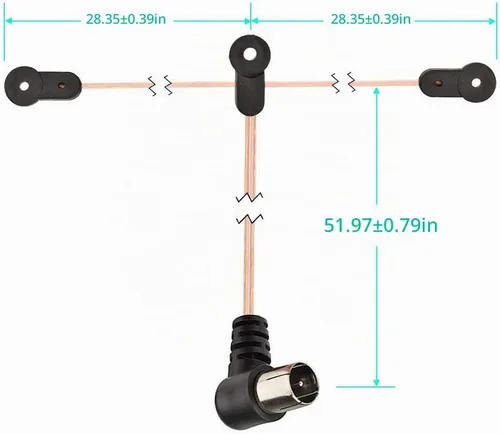 Vista 5 de Bingfu Antena dipolo FM de 75 ohmios Antena de bucle AM de 3 pines para Sony HiFi Series Sharp Stereo System Interior Digital HD Radio Bluetooth