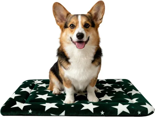Vista 25 de Tapete de cama para gatos y perros, tapete reversible para jaula de perro, suave y transpirable, cama duradera para perros y gatos extra pequeños