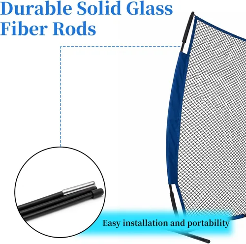 Vista 6 de Barricade Backstop Net：Baseball Basketball with Upgrade Steel Frame Protective Net for Baseball Soccer Basketball Soccer Backstop Net for Backyard