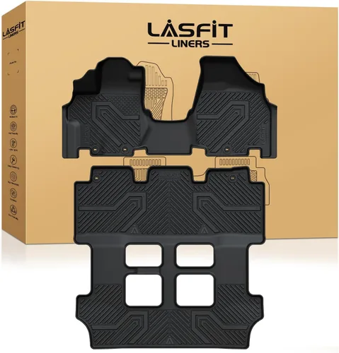Vista 18 de LASFIT Tapete de maletero para Honda Civic Sedan 2016-2021, apto para todo tipo de clima, revestimiento de maletero, bandeja de carga, bandeja