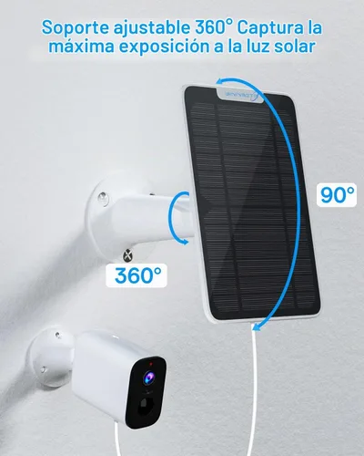 Vista 7 de Cargador de panel solar de 6 W compatible con cámara de seguridad Arlo Ultra/Ultra 2/Pro 3/Pro 4/Pro 3 Floodlight, paneles solares de carga IP65