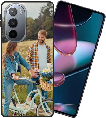 Vista 2 de Styletify Funda de teléfono personalizada para Motorola Edge Plus 2022, funda personalizada de silicona a prueba de golpes, funda de teléfono