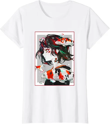Vista 23 de Camiseta de anime anime japonés estético Otaku Negro
