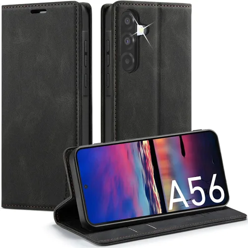 Vista 18 de Funda tipo cartera para Samsung Galaxy A52 5G con bloqueo RFID, color negro