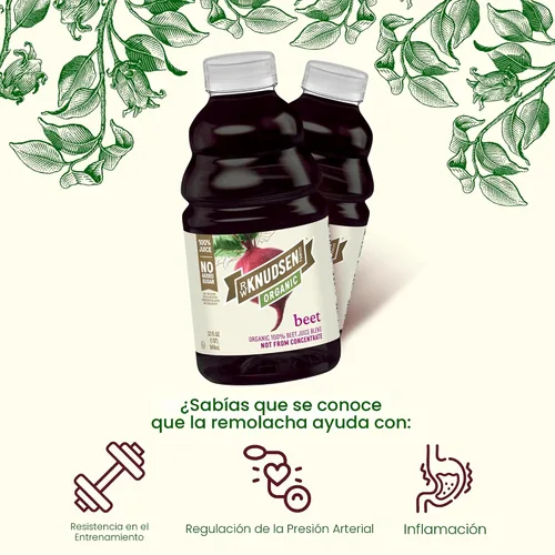Vista 2 de R.W. Knudsen Jugo de remolacha orgánico, 32 fl oz (paquete de 1)