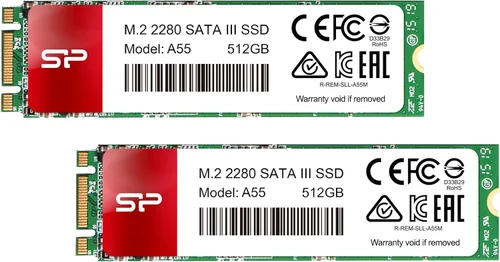 Vista 7 de Silicon Power 128GB A55 M.2 SSD (caché SLC para aumento de velocidad) SATA III unidad de estado sólido interna 2280 (SU128GBSS3A55M28AB)