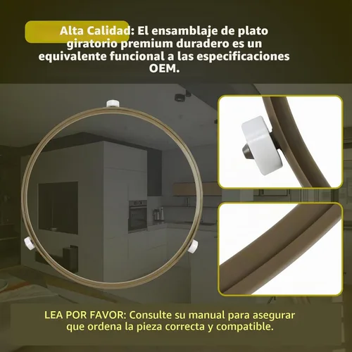 Vista 6 de 5889W2A012F Horno de microondas Placa giratoria Anillo de soporte