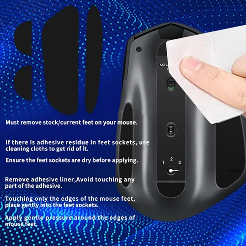 Vista 5 de Logitech MX Master 2S Gaming Mouse Feet Mouse Skatez Mouseskates Reemplazo (MX Master 2S)