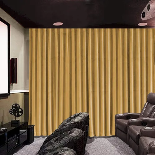 Vista 26 de cololeaf Panel de cortinas opacas de terciopelo con forro para cine en casa, cortina de ganchos planos para barra transversal o pista, 100 pulgadas