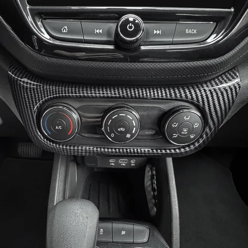 Vista 5 de YOUTOOCAR Cubierta de panel de botón de aire acondicionado interior con patrón de fibra de carbono compatible con Chevy Trailblazer 2020-2023