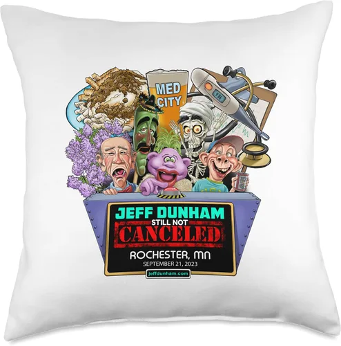 Vista 5 de JEFF DUNHAM Rochester, MN (2023) - Almohada de 16 x 16 pulgadas, multicolor