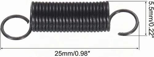 Vista 2 de MECCANIXITY Muelle de puerta para horno de microondas, resorte universal de aluminio, 0.276x0.984 in, compatible con estufa de horno, negro, 4