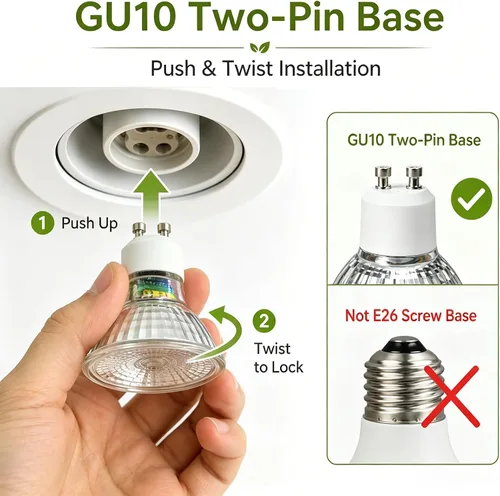 Vista 6 de Bombilla LED GU10 para cultivo, espectro completo regulable para Blanco marfil