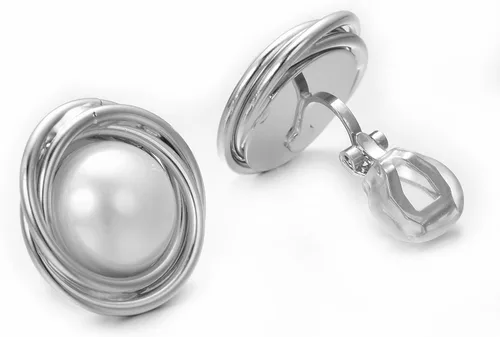 Vista 37 de Yoursfs Aretes de clip de perlas blancas grandes para mujer, chapados en oro de 18 quilates, hipoalergénicos, sin perforaciones, joyería brillante