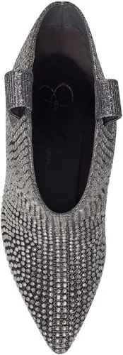 Vista 6 de Jessica Simpson Botines estilo Western Vianne con diamantes de imitación y tacón de aguja para mujer