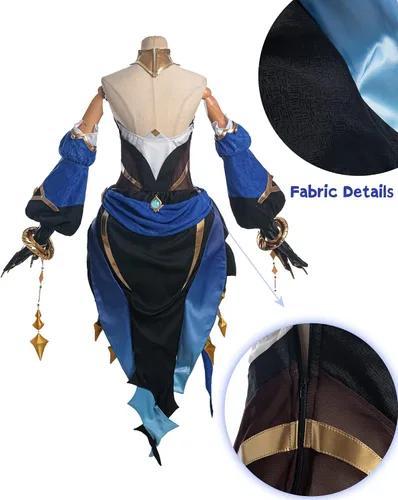 Vista 5 de NSPSTT Genshin Impact Furina Cosplay Focalors Costume Lynette Genshin Cosplay Full Set