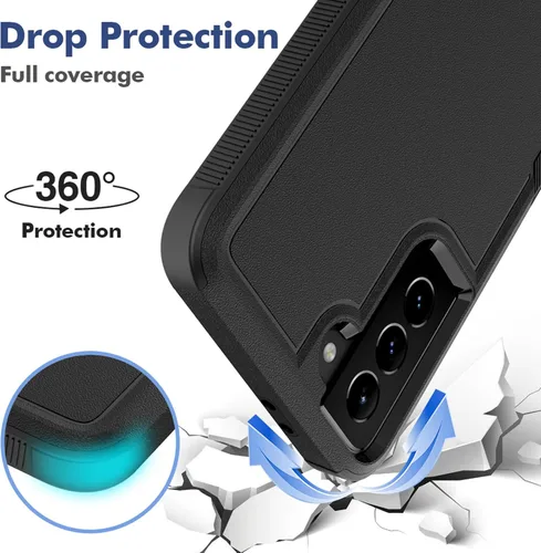 Vista 3 de Funda para Samsung Galaxy S21 Plus: funda protectora de doble capa resistente para teléfono celular a prueba de golpes con protector de pantalla