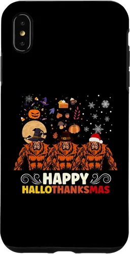 Vista 11 de iPhone 16 Halloween Thanksgiving Christmas Hallothanksmas Bigfoot Case